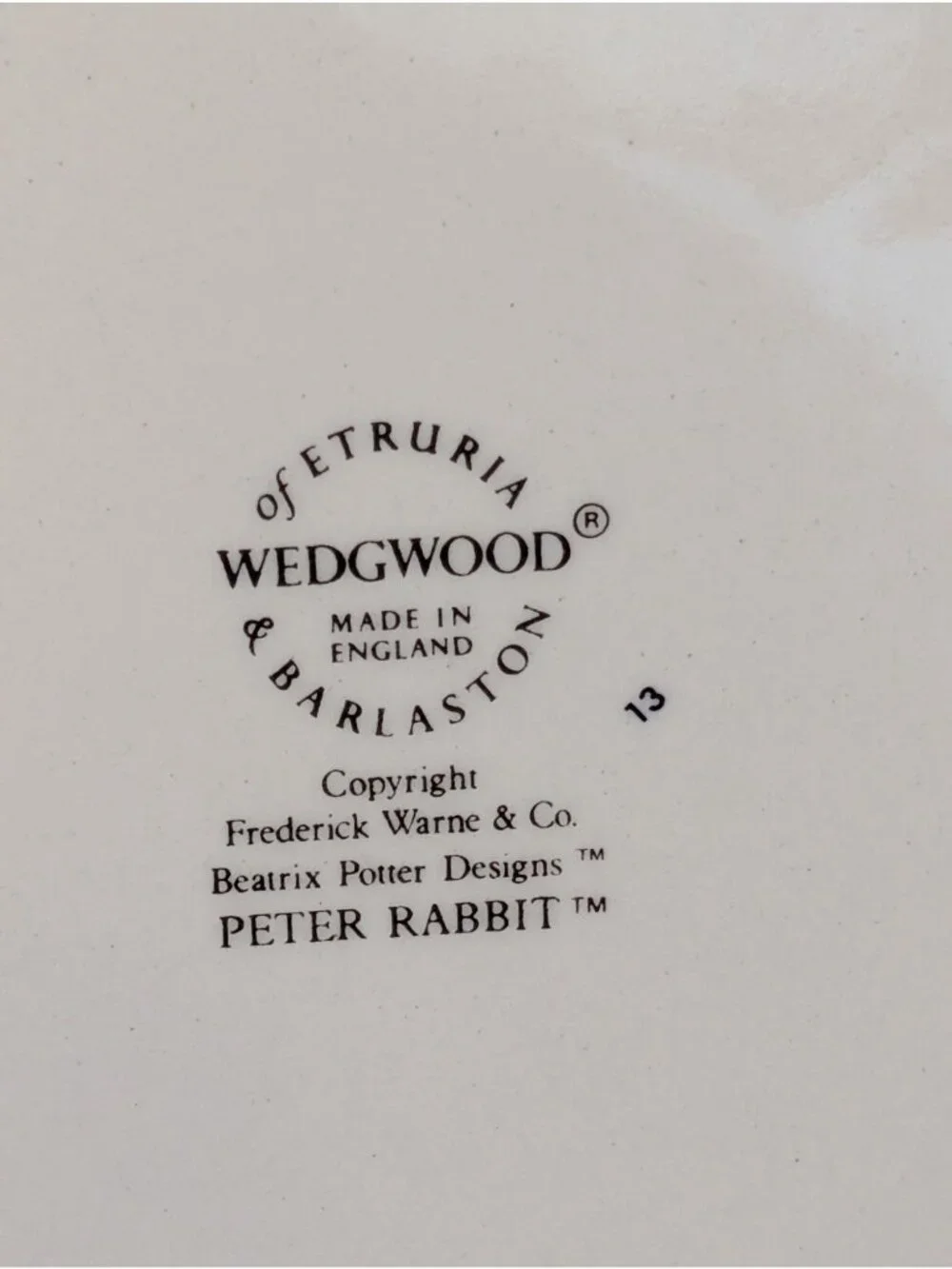Vintage Wedgwood Beatrix Potter Peter Rabbit Child's Porringer Bowl Classic